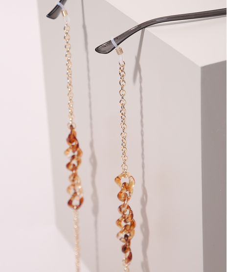 Corrente-de-Oculos-com-Acrilico-Tartaruga-Dourada-9962201-Dourado_1