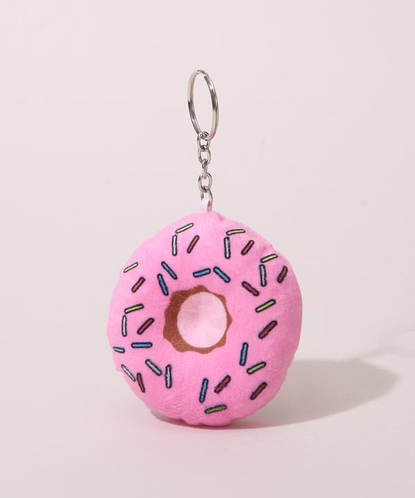 Chaveiro Rosquinha Rosa Único