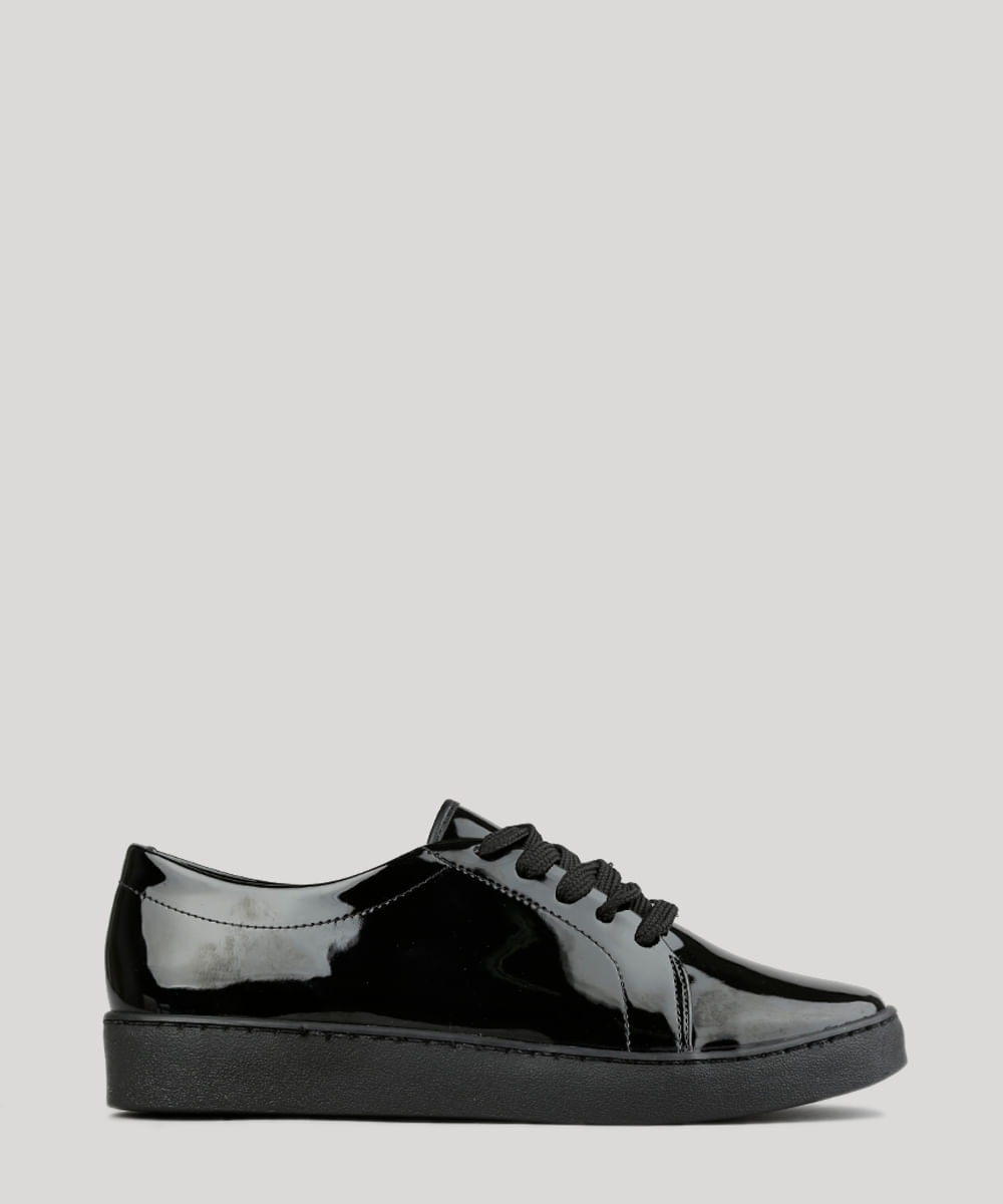 tenis preto verniz vizzano