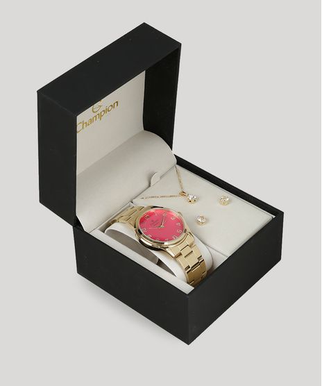 Kit-de-Relogio-Analogico-Champion-Feminino---Brinco---Colar---CN29884J-Dourado-9045118-Dourado_1