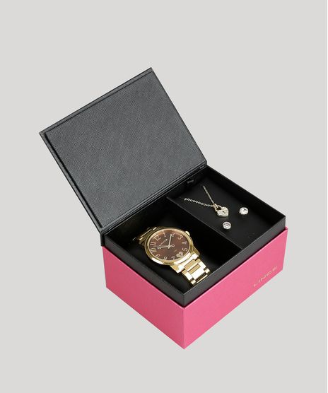 Kit-de-Relogio-Analogico-Lince-Feminino---Brinco---Colar---LRG4453L-KT54M2KX-Dourado-8901717-Dourado_1