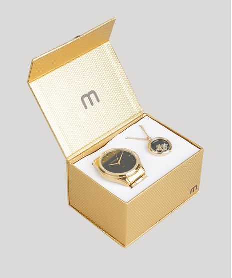 Kit-de-Relogio-Analogico-Mondaine-Feminino---Colar---53538LPMVDE1K-Dourado-8905114-Dourado_1