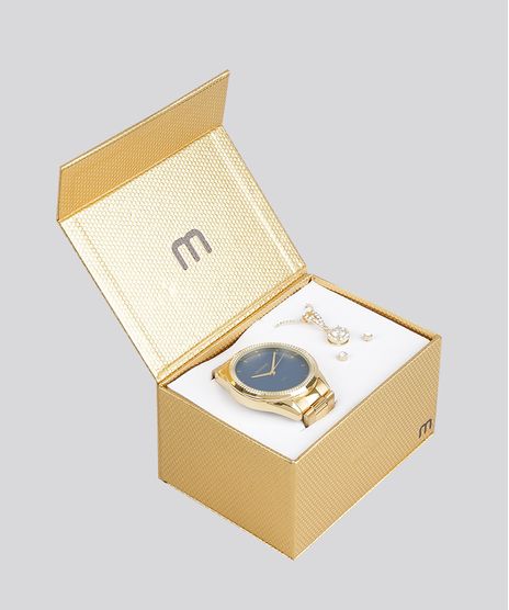 Kit-de-Relogio-Analogico-Mondaine-Feminino---Brinco---Colar---53538LPMVDE2K-Dourado-8905117-Dourado_1
