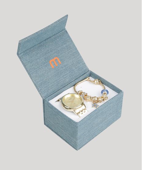 Kit-de-Relogio-Analogico-Mondaine-Feminino---Pulseira---99211LPMVDE2K-Dourado-8905186-Dourado_1