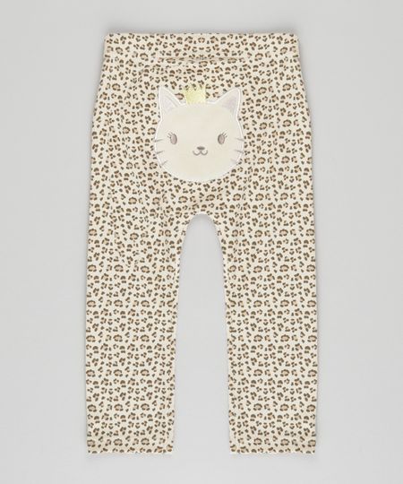Calca-Estampada-Animal-Print-em-Algodao---Sustentavel-Bege-8785410-Bege_1