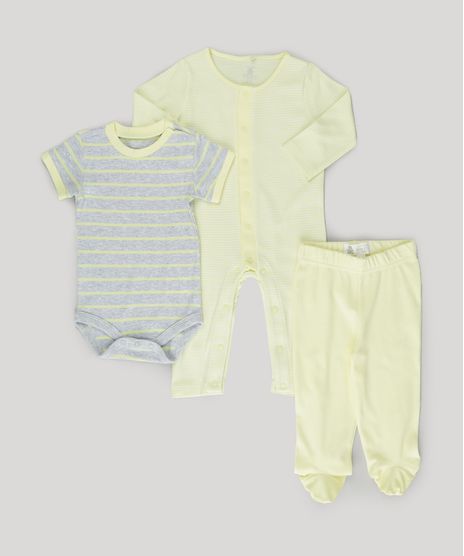 Conjunto-de-Macacao-Listrado---Body-Listrado---Calca-em-Algodao---Sustentavel-Amarelo-8673864-Amarelo_1