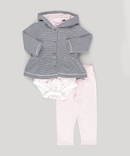 Conjunto-de-Body-Estampado-Floral---Blusao-Listrado---Calca-em-Algodao---Sustentavel-Rosa-Claro-8678294-Rosa_Claro_1
