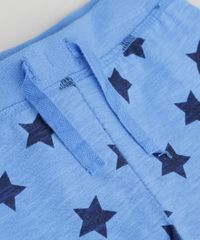 Bermuda-Leao-Estampada-de-Estrelas-em-Algodao---Sustentavel-Azul-8785472-Azul_4
