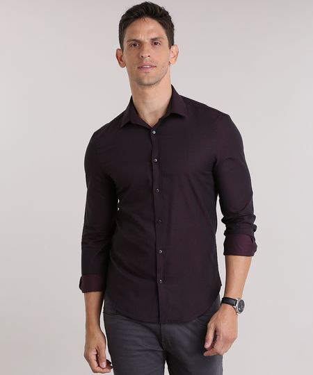 Camisa-Slim-Vinho-8826499-Vinho_1 Camisa-Slim-Vinho-8826499-Vinho_1