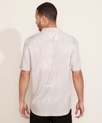 Camisa-Masculina-Tradicional-Estampada-de-Folhagem-Manga-Curta-Kaki-9976939-Kaki_2