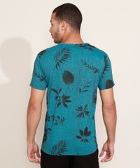 Camiseta-Masculina-Slim-Listrada-com-Folhagem-Manga-Curta-Gola-Careca-Azul-Petroleo-9960289-Azul_Petroleo_2