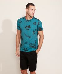 Camiseta-Masculina-Slim-Listrada-com-Folhagem-Manga-Curta-Gola-Careca-Azul-Petroleo-9960289-Azul_Petroleo_3