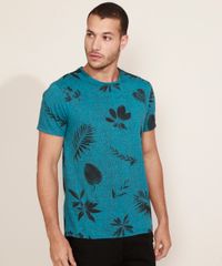 Camiseta-Masculina-Slim-Listrada-com-Folhagem-Manga-Curta-Gola-Careca-Azul-Petroleo-9960289-Azul_Petroleo_5
