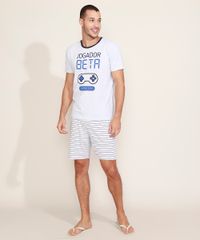 Pijama-Masculino--Jogador-Beta--Video-Game-com-Listras-Manga-Curta-Cinza-Mescla-Claro-9969156-Cinza_Mescla_Claro_3