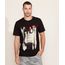 Camiseta-Masculina--Rock-n--Roll--Guitarra-Flocada-Manga-Curta-Gola-Careca-Preta-9966708-Preto_1