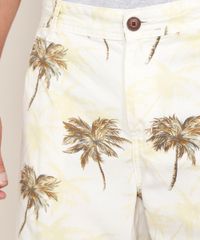 Bermuda-de-Sarja-Masculina-Reta-Chino-Estampada-de-Coqueiros-Off-White-9966725-Off_White_4