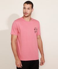 Camiseta-Masculina--Summer-Nights--Manga-Curta-Gola-Careca-Coral-9968449-Coral_1