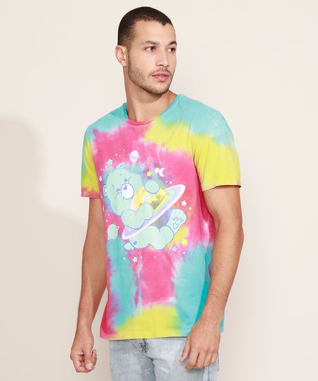 Camiseta-Masculina-Ursinhos-Carinhosos-Estampada-Tie-Dye-Manga-Curta-Gola-Portuguesa-Multicor-9969432-Multicor_1