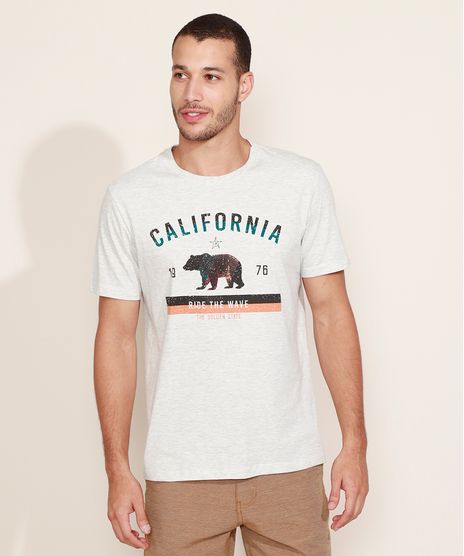 Camiseta-Masculina-Urso--California--Manga-Curta-Gola-Careca-Cinza-Mescla-Claro-9967124-Cinza_Mescla_Claro_1
