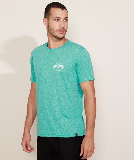 Camiseta-Masculina--Paradise--Manga-Curta-Gola-Careca-Verde-9967150-Verde_1