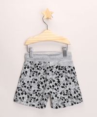 Bermuda-de-Moletom-Infantil-Mickey-Estampada-com-Bolsos-Cinza-Mescla-9968247-Cinza_Mescla_2