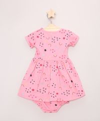 Vestido-Infantil-Estampado-Arco-Iris-Manga-Curta---Calcinha-Rosa-9970655-Rosa_2