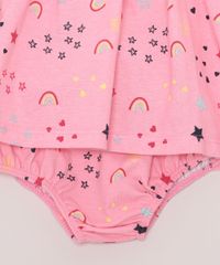 Vestido-Infantil-Estampado-Arco-Iris-Manga-Curta---Calcinha-Rosa-9970655-Rosa_4