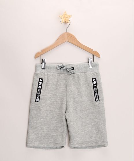 Bermuda-Infantil-Canelada--Awesome--com-Cordao-Cinza-Mescla-9948940-Cinza_Mescla_1