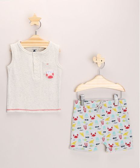 Conjunto-Infantil-de-Regata-Canelada-Gola-Portuguesa-Off-White---Short-Estampado-Fundo-do-Mar-Cinza-Claro-9957828-Cinza_Claro_1
