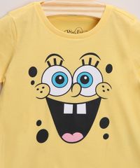 Camiseta-Infantil-Bob-Esponja-Manga-Curta-Amarela-9971479-Amarelo_2