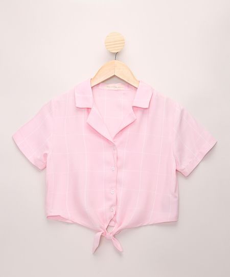 Camisa-Juvenil-Estampada-Geometrica-com-No-Manga-Curta-Rosa-Claro-9975164-Rosa_Claro_1