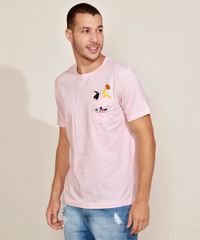 Camiseta-Masculina-Frajola-e-Piu-Piu-com-Bolso-Manga-Curta-Gola-Careca-Rosa-Claro-9960828-Rosa_Claro_1
