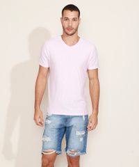 Camiseta-Masculina-Basica-Flame-Manga-Curta-Gola-V-Rosa-Claro-9595137-Rosa_Claro_1_4