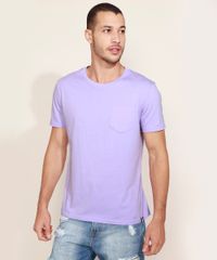 Camiseta-Masculina-com-Bolso-Manga-Curta-Gola-Careca-Lilas-9896554-Lilas_1