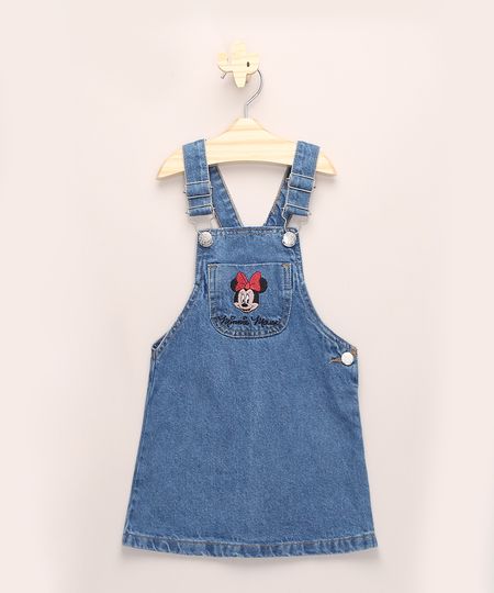 Salopete-Jeans-Infantil-Minnie-com-Bordado-e-Bolso-Azul-Medio-9965311-Azul_Medio_1