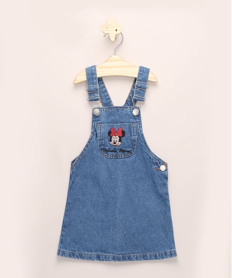 Salopete-Jeans-Infantil-Minnie-com-Bordado-e-Bolso-Azul-Medio-9965311-Azul_Medio_1