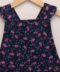 Jardineira-Short-Saia-de-Sarja-Infantil-Estampada-de-Flamingos-com-Babado-Azul-Marinho-9965544-Azul_Marinho_3