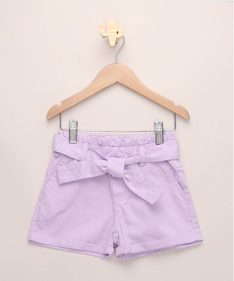 Short-de-Sarja-Infantil-Clochard-com-Faixa-para-Amarrar-Lilas-9965916-Lilas_1