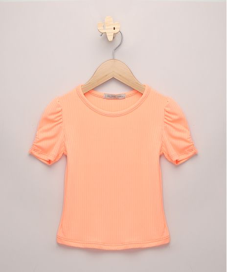 Blusa-Infantil-Canelada-Manga-Curta-Bufante-Laranja-9944592-Laranja_1