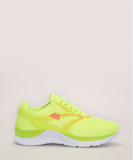 tenis feminino amarelo neon