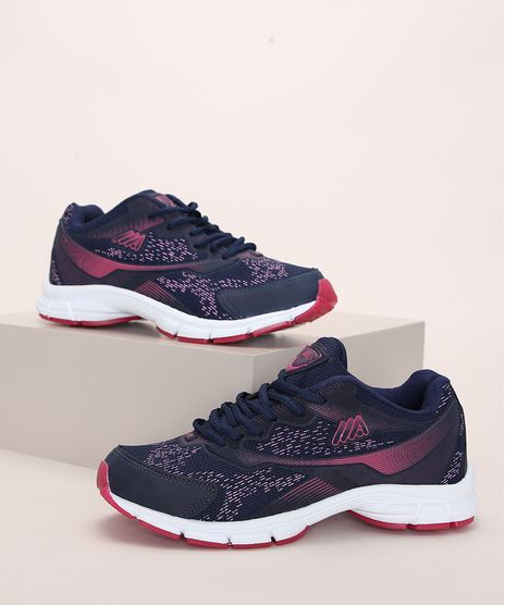 Tenis-Feminino-Esportivo-Ace-Texturizado-com-Recortes-Azul-Marinho-9971129-Azul_Marinho_1