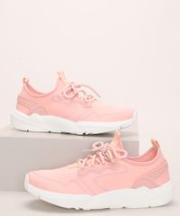 Tenis-de-Neoprene-Feminino-Oneself-Chunky-Sneaker-com-Cadarco-Coral-9972828-Coral_1