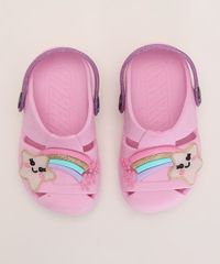 Babuche-Infantil-LueLua-Estrela-e-Arco-Iris-com-Glitter-Rosa-9974387-Rosa_5