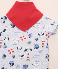 Conjunto-Infantil-de-Camiseta-Estampada-Barco-Manga-Curta-Cinza-Mescla---Bermuda-de-Moletom---Babador--Vermelho-9968233-Vermelho_5