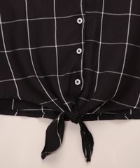 Camisa-Juvenil-Estampada-Geometrica-com-No-Manga-Curta-Preta-9967912-Preto_4