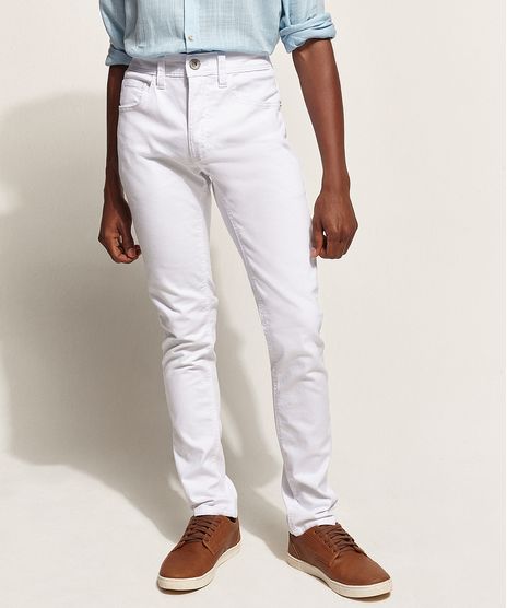 Calca-de-Sarja-Masculina-Slim-Branca-9879695-Branco_1