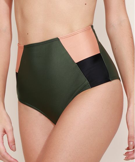 Biquini-Calcinha-Hot-Pant-Color-Block-com-Protecao-UV50--Verde-Escuro-9965520-Verde_Escuro_1