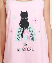 Pijama-Feminino-Gatinho-com-Poa-Alca-Fina-Rosa-9966059-Rosa_4