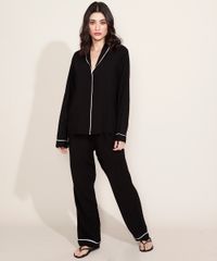 Pijama-Feminino-Camisa-com-Vivo-Contrastante-Manga-Longa-Preto-9966953-Preto_1