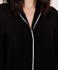 Pijama-Feminino-Camisa-com-Vivo-Contrastante-Manga-Longa-Preto-9966953-Preto_4